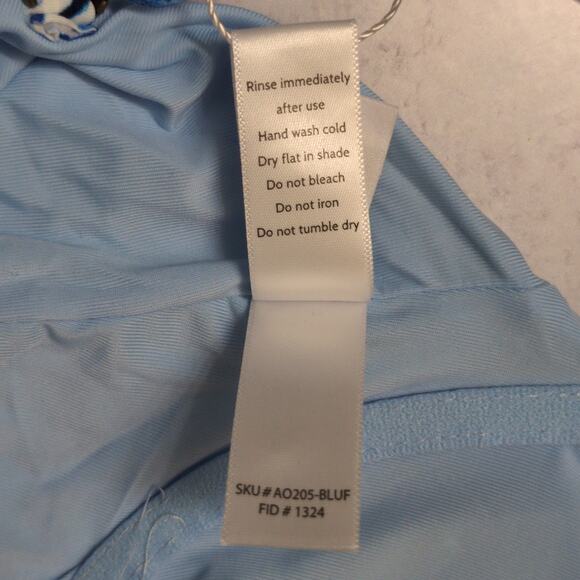 Andie Baia One Piece Blue Floral Swimwear Bathing Suit Adjustable Size S New - Picture 10 of 12